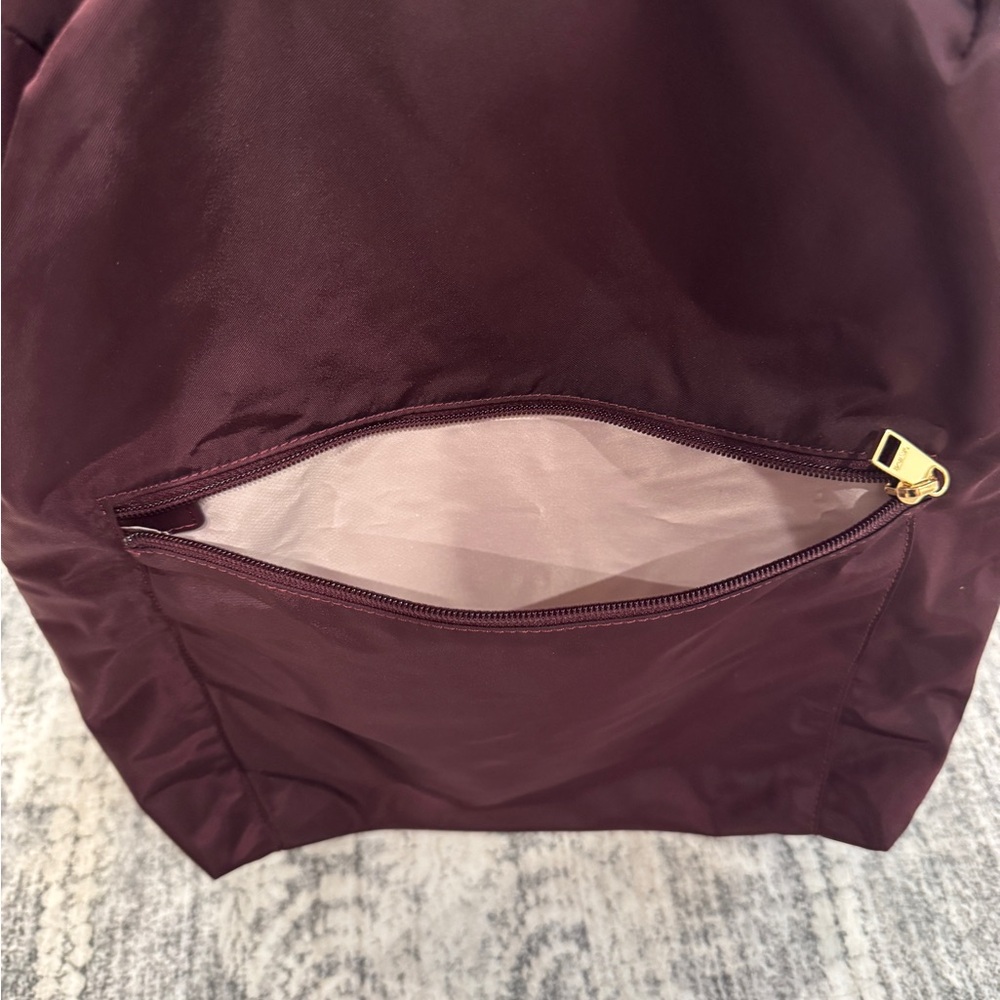Tumi Just in Case Deep Red/Purple Backpack and Pouch - Picture 7 of 9